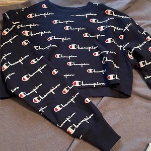 Navy champion cropped jacket